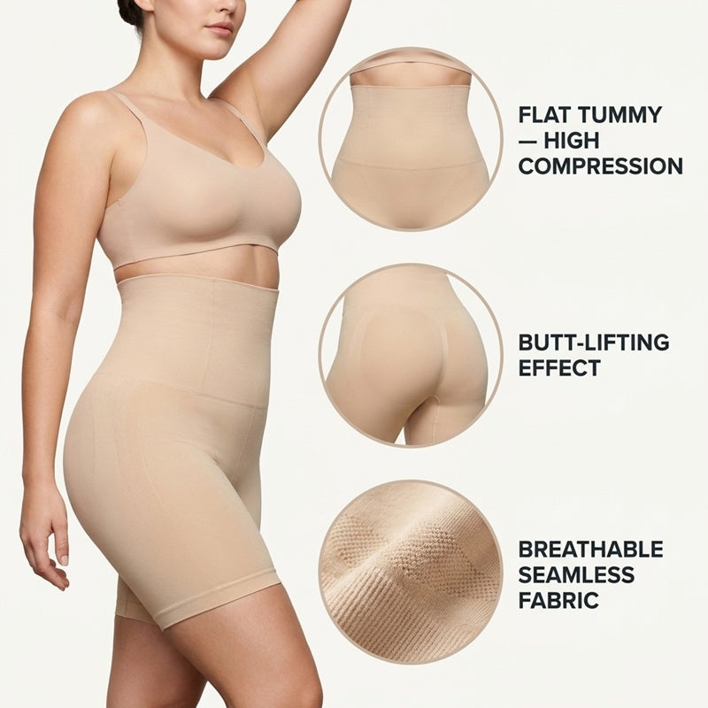 High-Waisted Shaping Shorts
